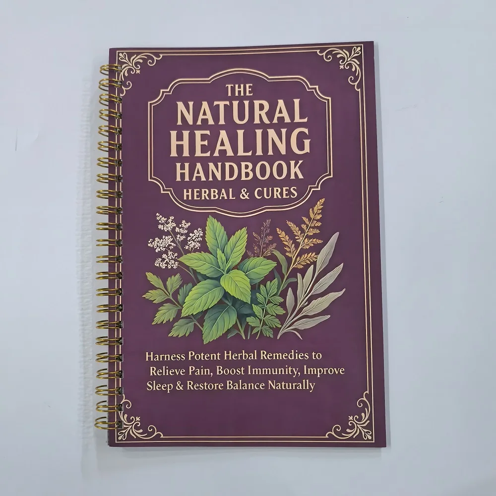 Natural Remedies Handbook with Ancient Cures for Family Health PP Cover Waterproof Notebook for Home Office Travel Gift
