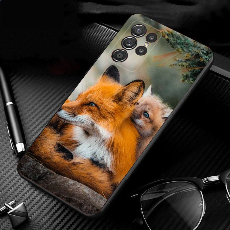 

Cute Red Fox Phone Case For Samsung A52S A04S A21S A33 A23 A13 A14 A32 A52 A53 A54 A51 A71 M51