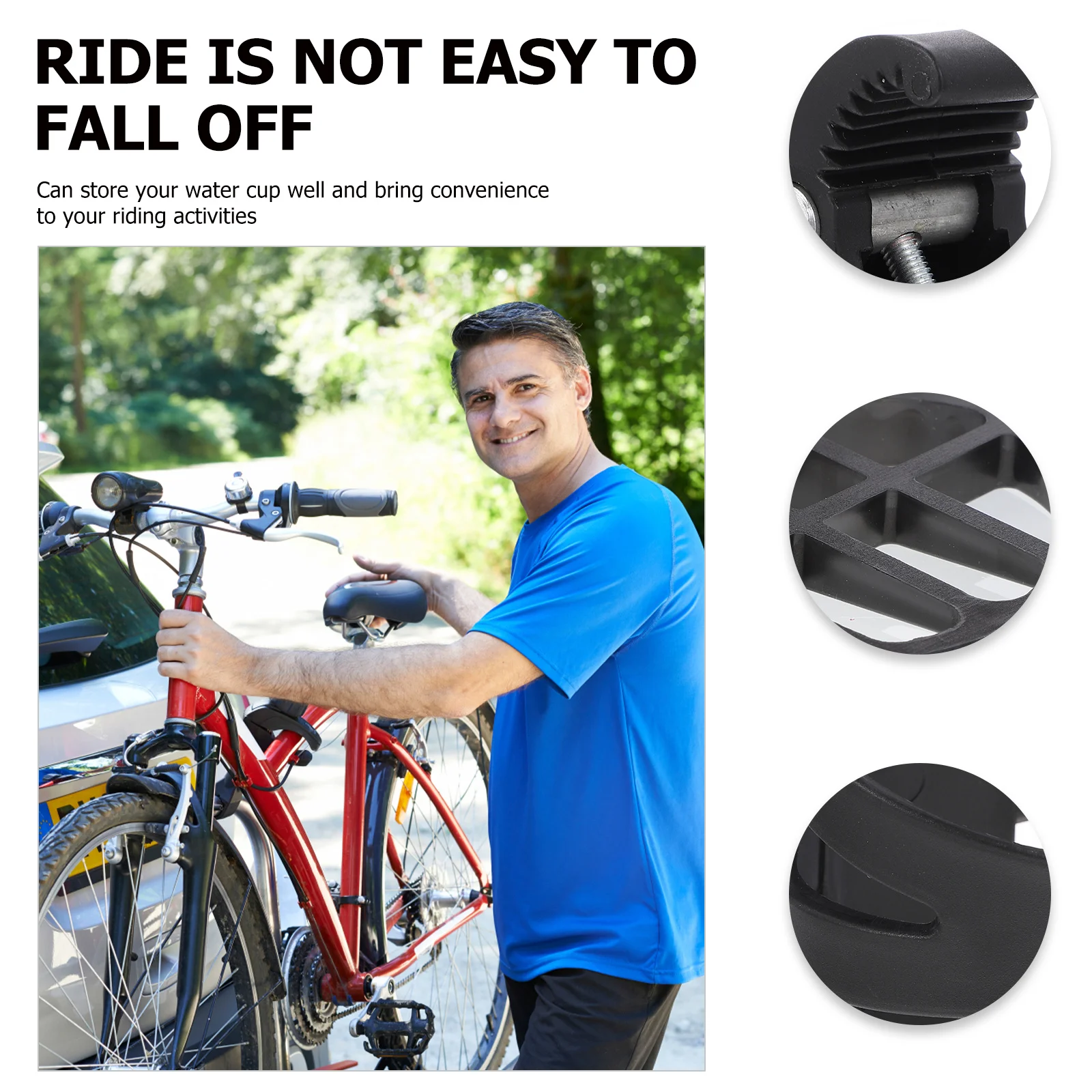 

Durable Bike Cup Holder Rotating Ergonomic Design for Bike Stroller Water Bottle Holder Space-Saving Practical