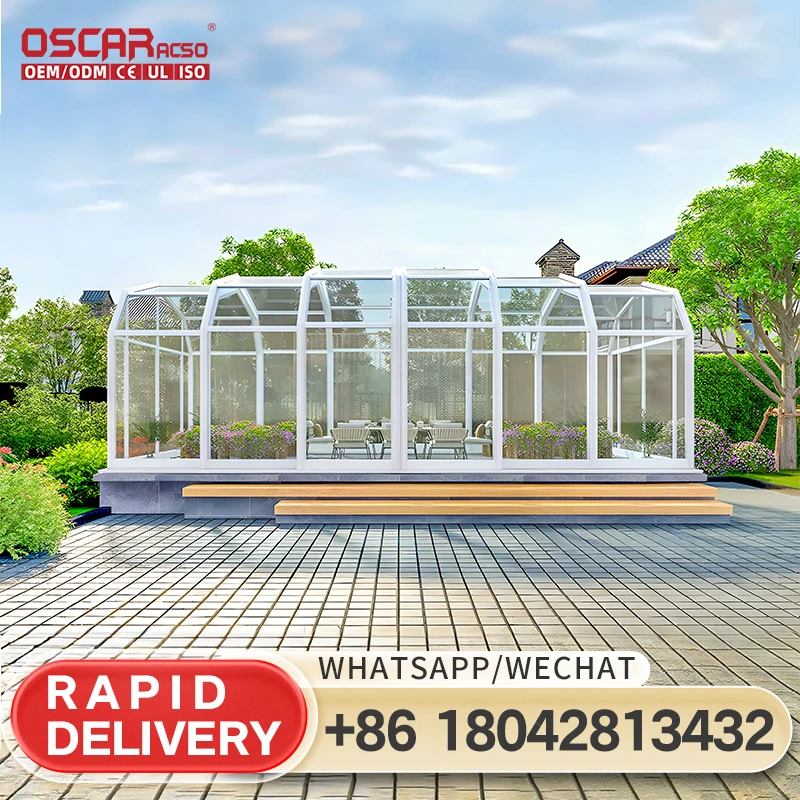 Aluminum Glass House Sunroom Factory Direct Customizable in the UK for Patio Decking Conservatory Garden Greenhouse