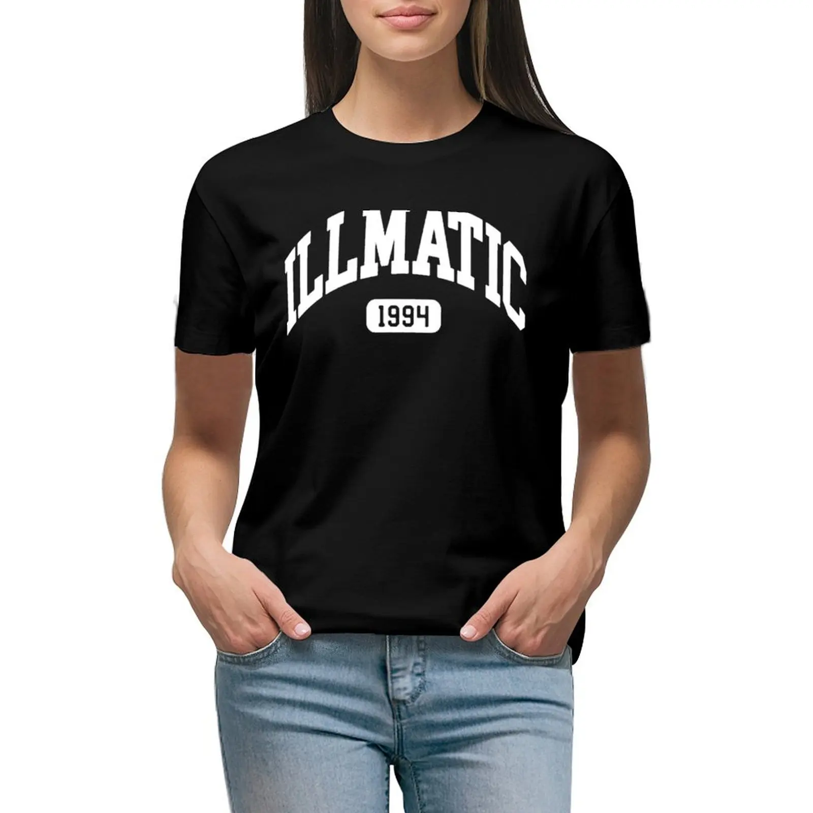 Illmatic Collegiate T-shirt funny hippie clothes tops for Women