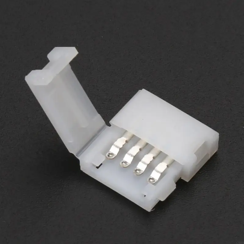 C90A Solderless Clip-on Coupler Connector 4 Pin 10mm For 5050 RGB LED Strip Light