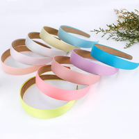 10Pcs/Lot  3cm Width Satin Headband For Women Girls Solid Color Non-Slip Hairband Daily Wear DIY Hair Accessories