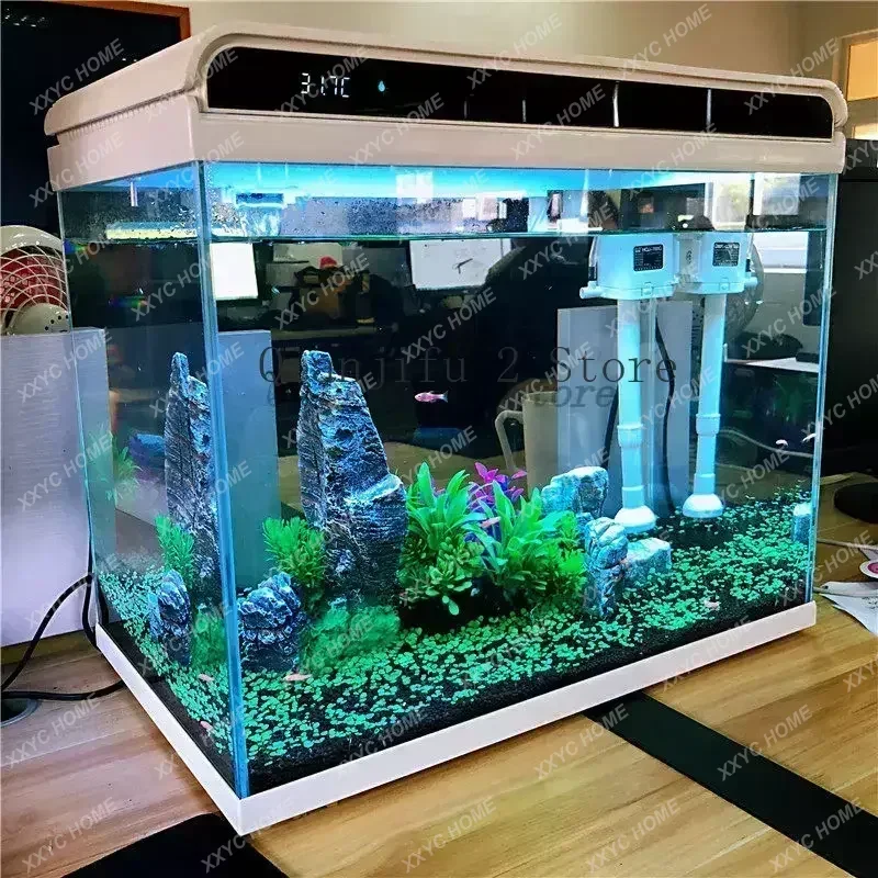 Aquarium Fish Tank Fishbowl Smart Fishbowl Supplies Mini Turtle Accessories Glass Terrarium Ornamental Big Fish Tank Fish Box