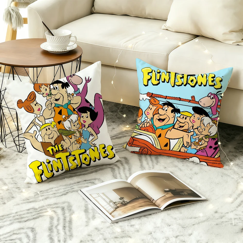 Cartoon The F-Flintston cushion cover Comfortable Decorative For Bedroom Living room Dormitory Picnic and Holiday Decoration
