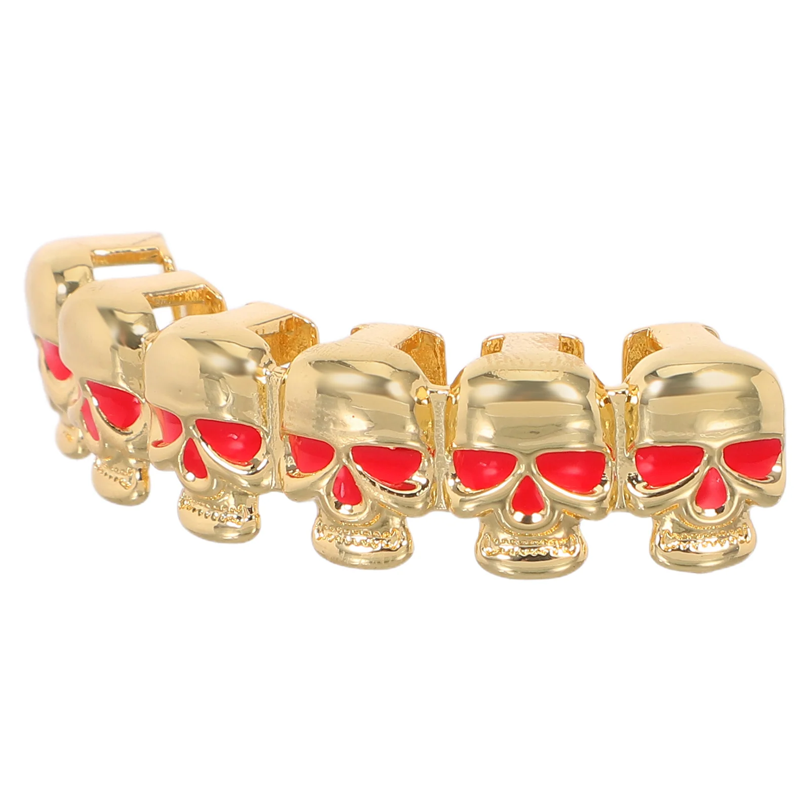 

Costume Teeth Adult Gold Fake Grill Flat Tooth Grills Caps