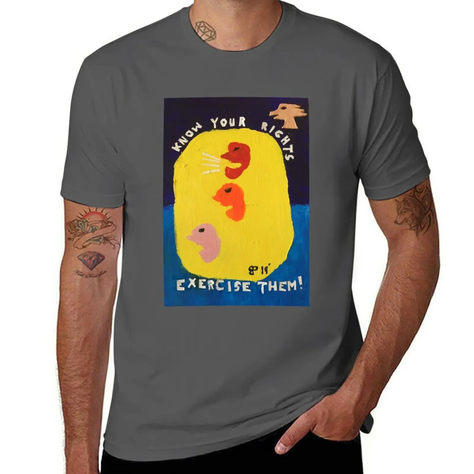 

Know Your Rights Exercise Them T-Shirt Festival Casual Short Sleeve