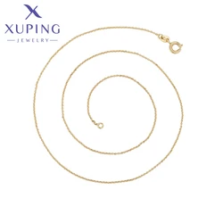 Xuping Jewelry New Arrival Promotion 44cm Trendy Simple Light Gold Color Chain for Pendant Necklace for Women Gift X000716213