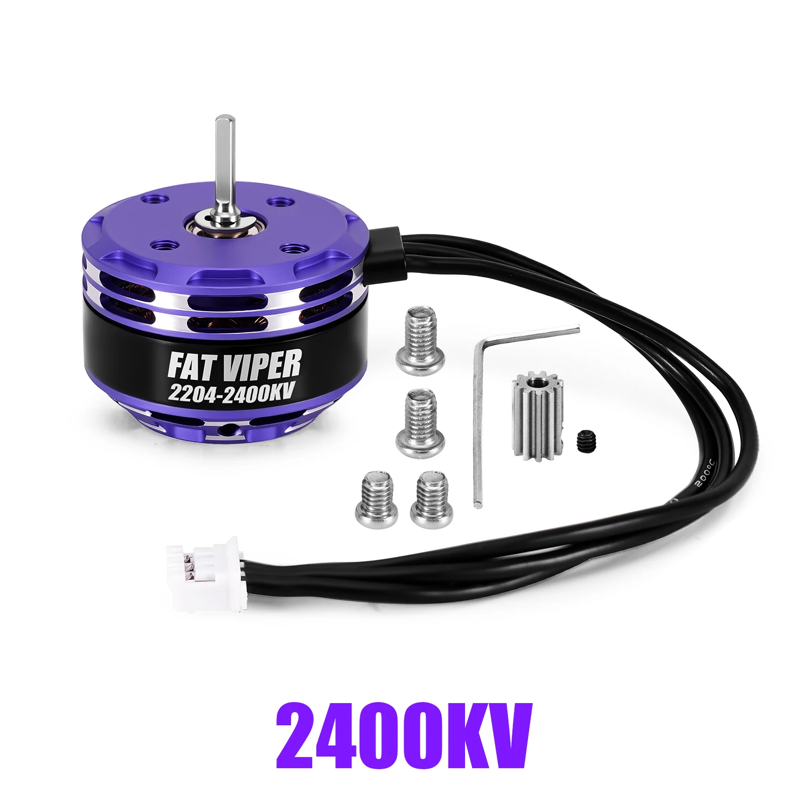 INJORA Bürstenloser Fat Viper 2204-Außenläufermotor und Getriebe für 1/18 RC Crawler TRX4M 3
