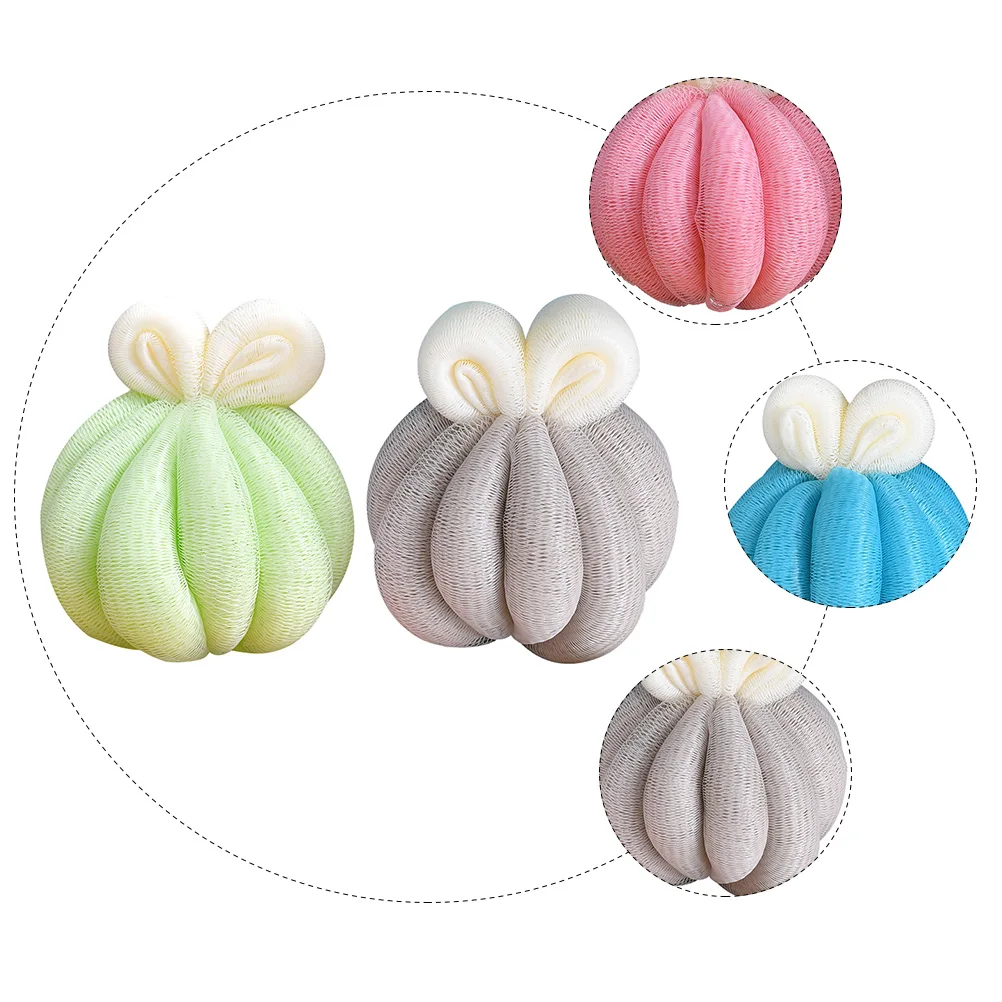 

2 Pcs Bath Ball Sponge for Skin Exfoliation Bubble Making Gentle Massage Shower Tools Arms Legs Chest Back Practical Durable