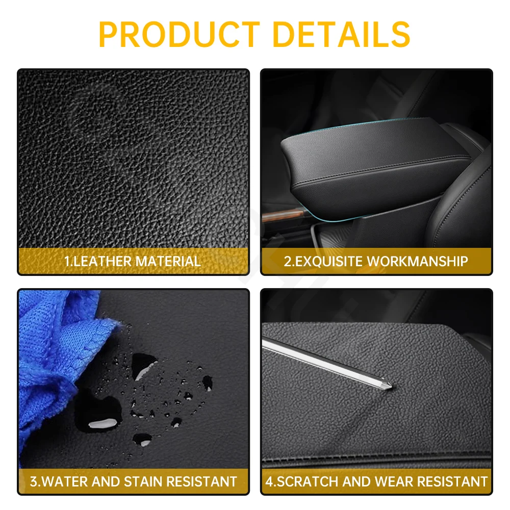 Car Center Console Armrest Cover For Honda CR-V 2017 2018 2019 2020 2021 2022 Leather Armrest Box Cover Car Interior Accessories