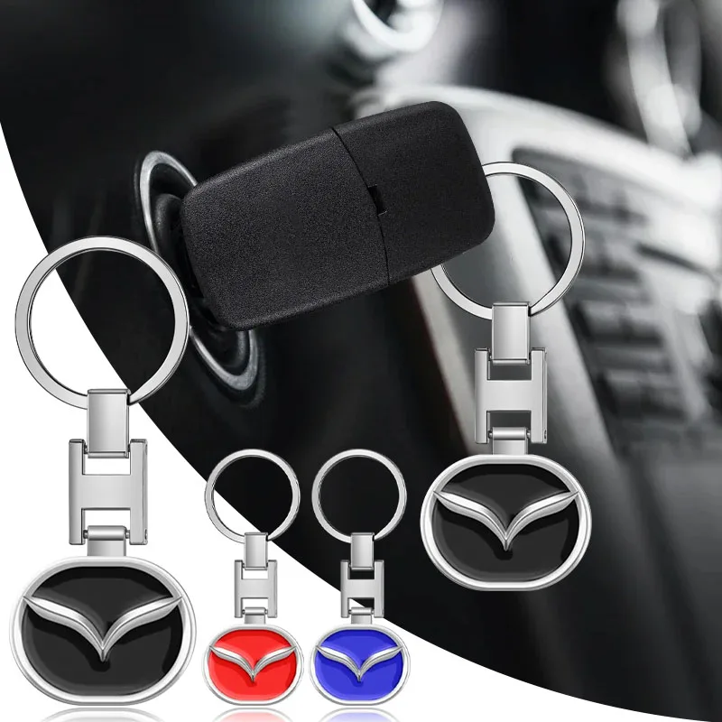 Chaveiro de carro emblema presente com chaveiro acessórios de logotipo automático para mazda mx5 cx5 626 m3 cx30 cx mp bm gl 2 CX-7 4 gh acessório