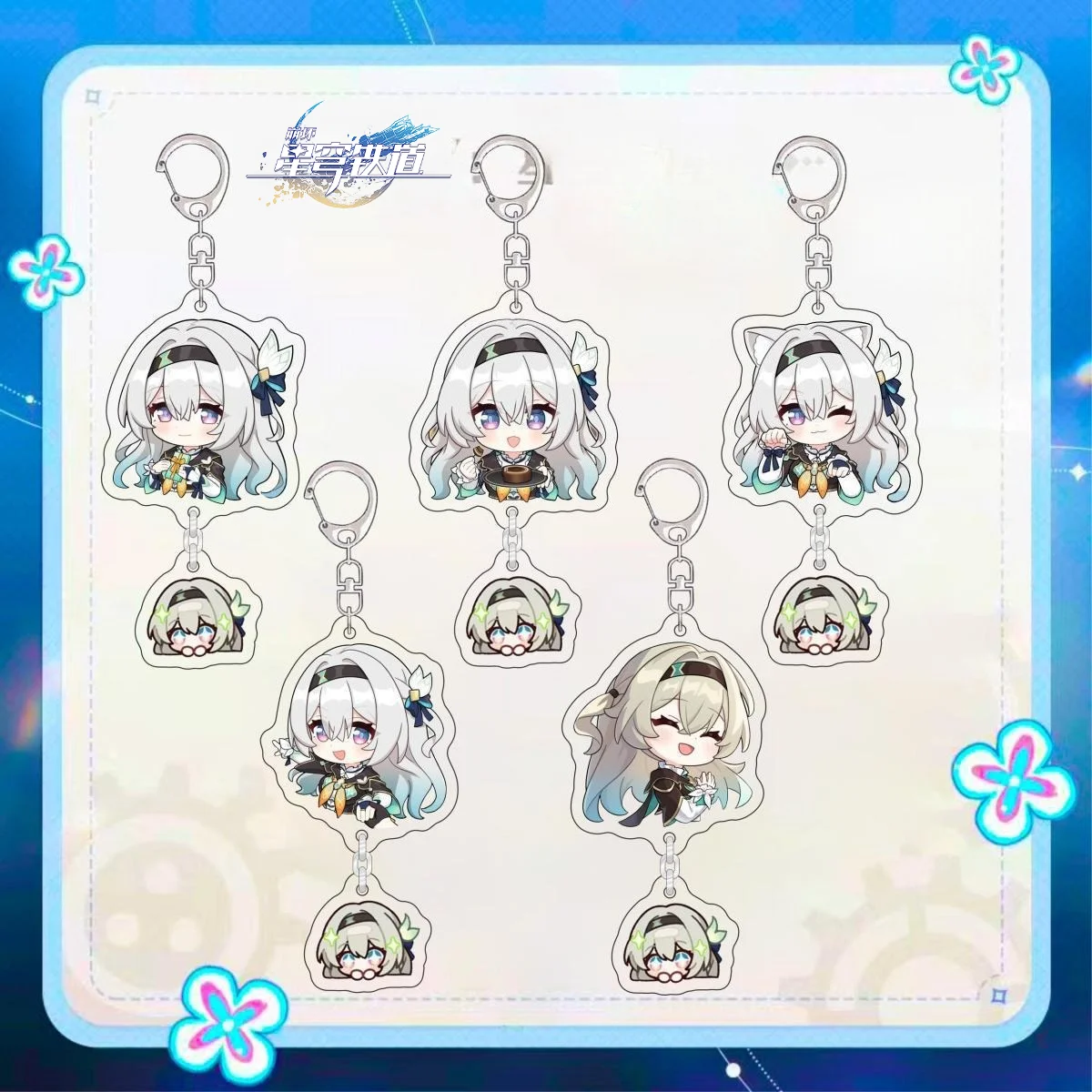 Llavero Chibi de Firefly de Honkai Star Rail, Lindos Colgantes de Anime, Pequeños Amuletos para Mochilas y Bolsos, Accesorios para Fans, Regalo para Gamers