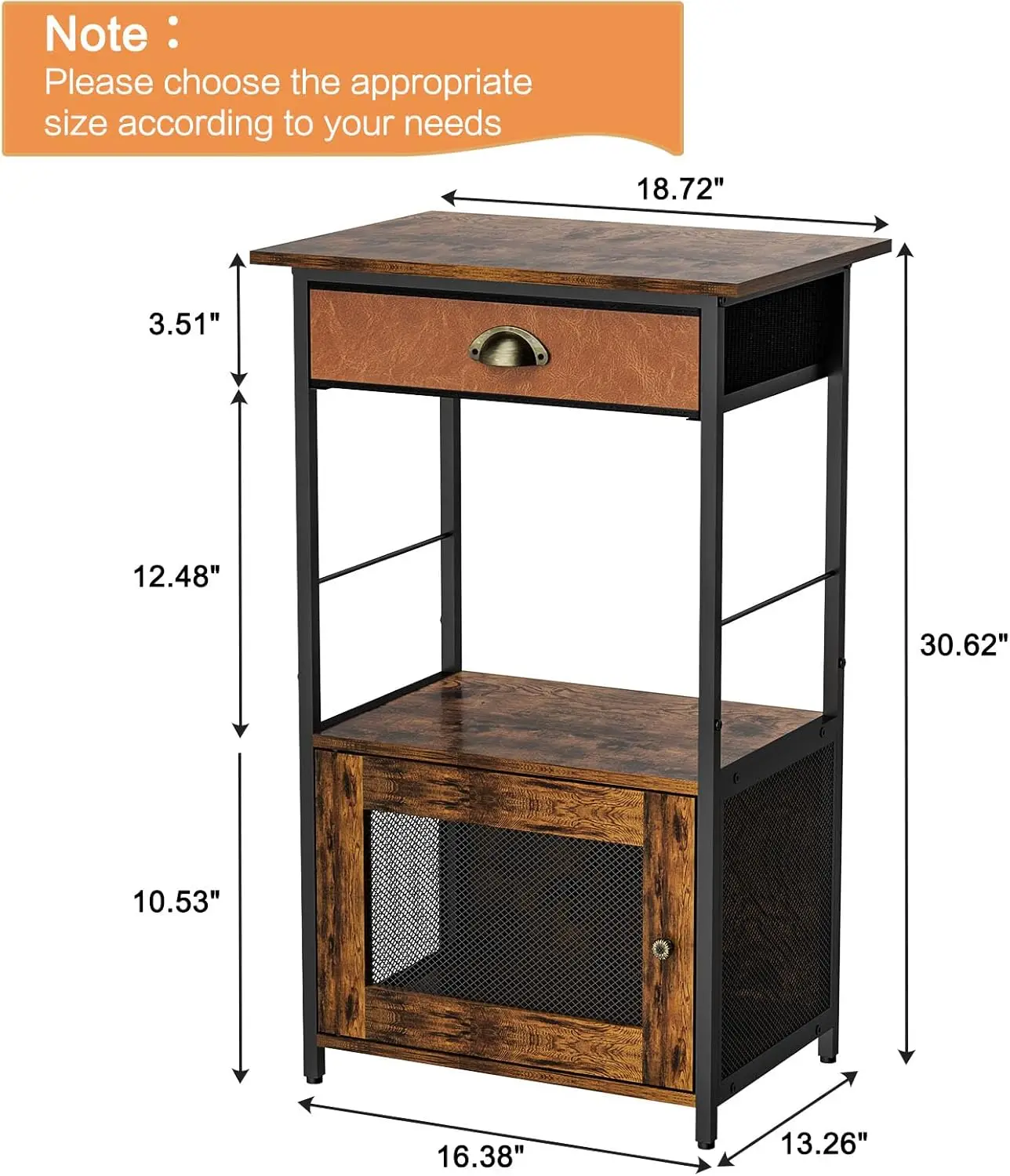 

Coffee Bar Station, 3-Tier Small Coffee Stand Station with Storage, Style Kitchen Microwave Stand Featuring 1-Door Cabinet