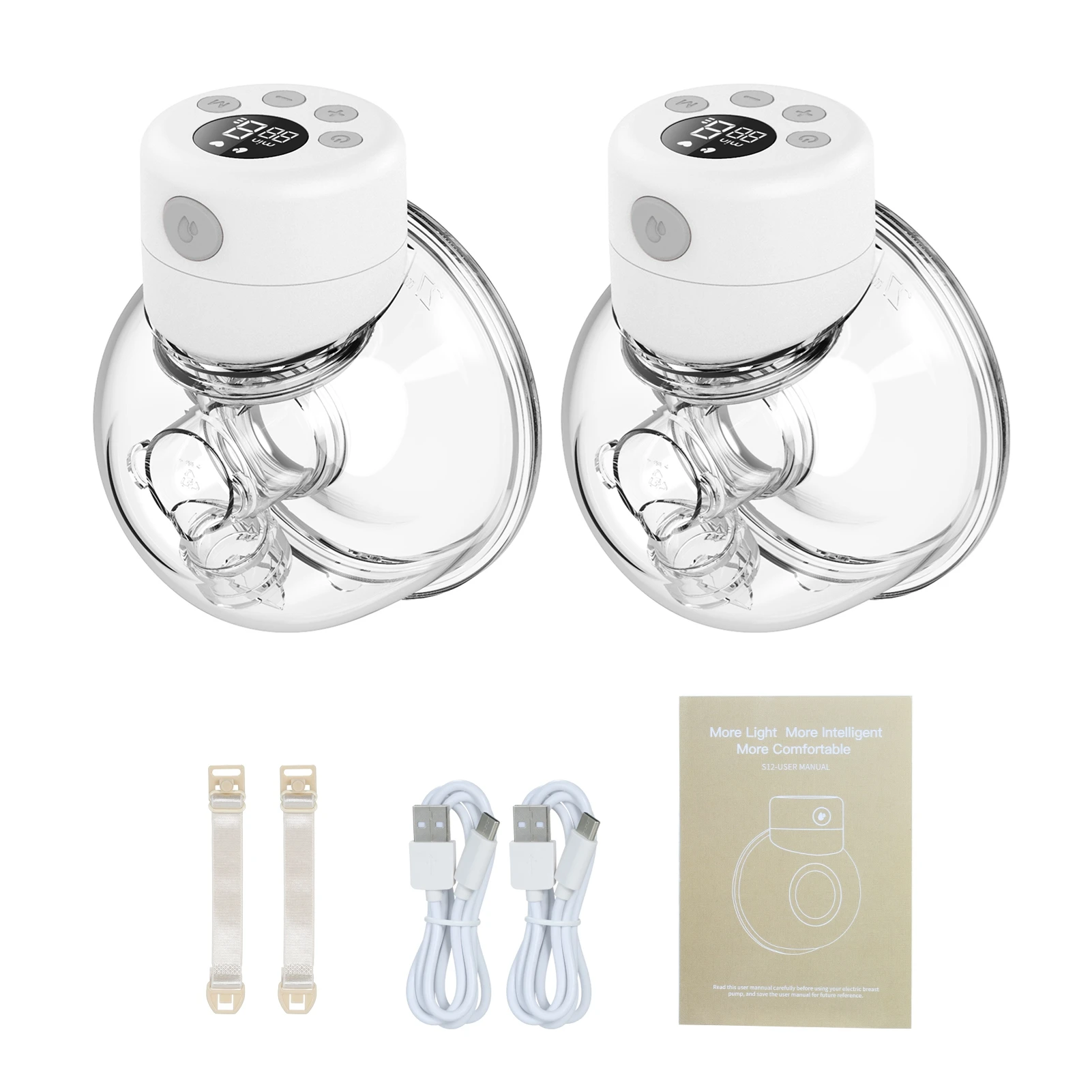 

Носимый электрический молокоотсос, бесшумный невидимый молокоотсос без помощи рук, 2 режима, 9 уровней, регулируемый с интеллажем экрана ЖК-дисплея