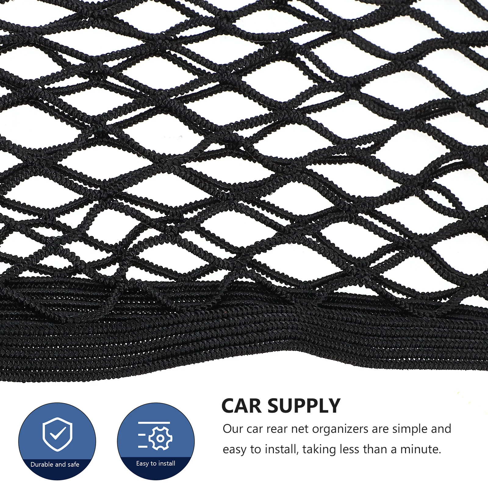 

2Pcs Car Trunk Net Organizer Rear Storage Mesh for Suv Vehicle Cargo Nets Small Trunk Netting Hold Groceries Gear Tools