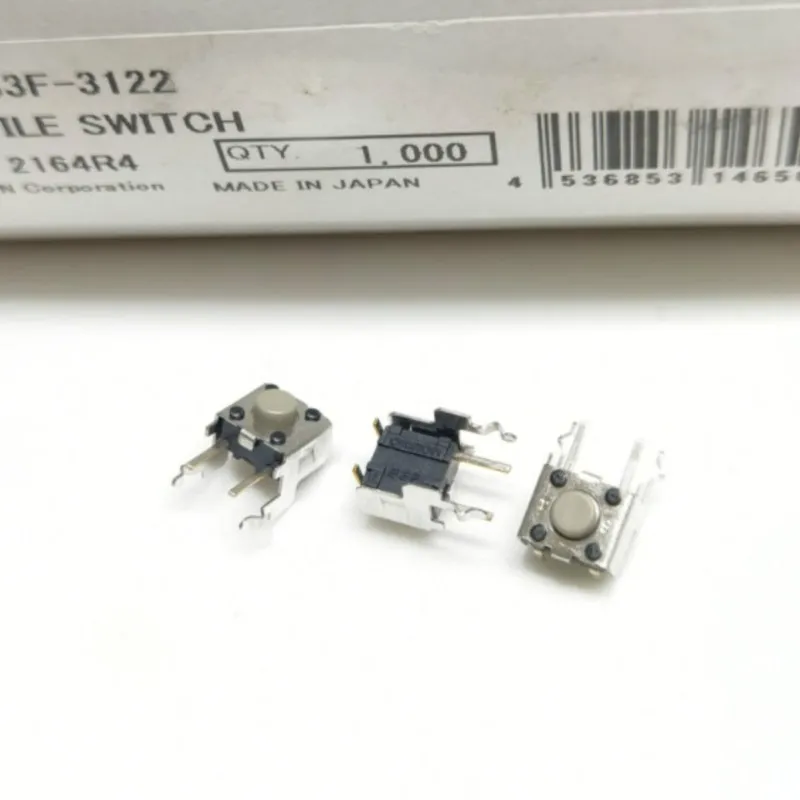 10 Pieces Light Touch Switch B3F-3122 Side Plug 2Pin 6*6*5MM With Bracket Handle Shoulder Key