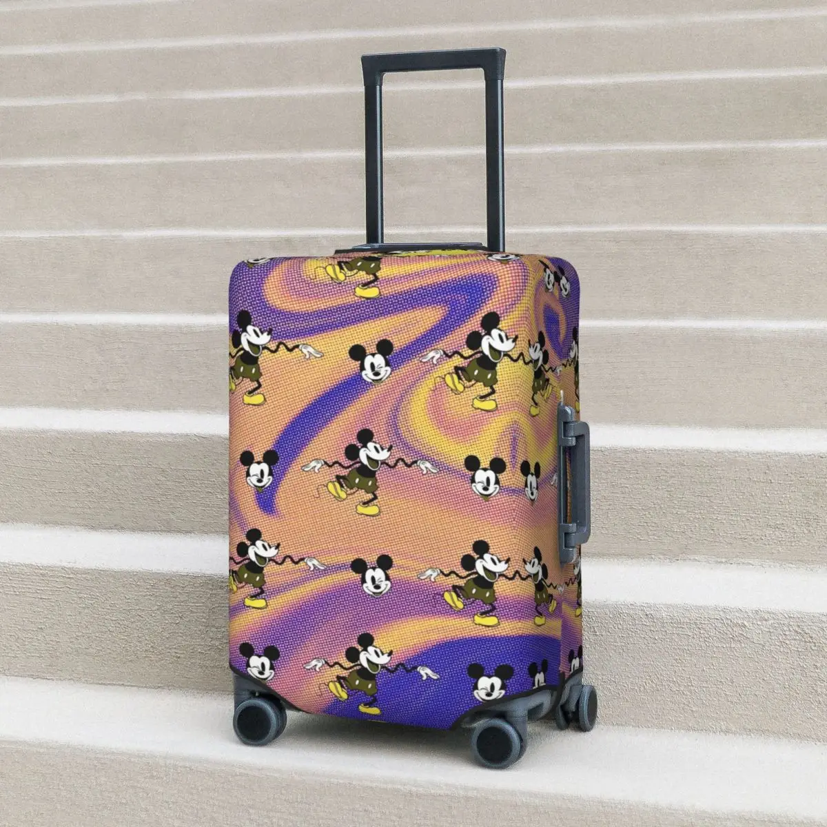 Mickey Mouse Anime Graffiti Suitcase Cover Strectch Cruise Trip Protector Luggage Case Flight