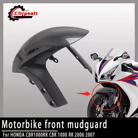 For HONDA CBR1000RR CBR 1000 RR 2006 2007 Motorcycle Parts ABS Carbon Fiber Front Tire Fender Mud Hugger Guard Cover Fairing