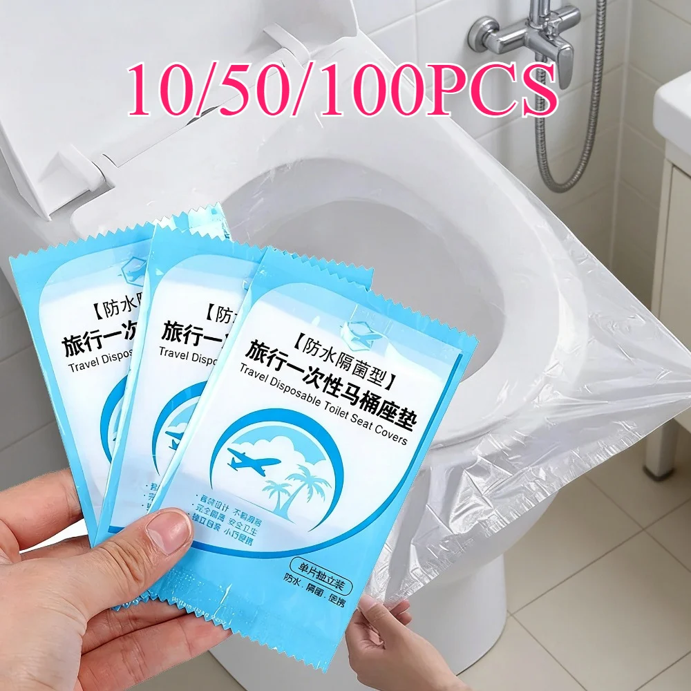Toilet Seat Cover Toilet Lid for Bathroom Accessories Bowl Disposable Mat Protector Products Household Merchandises Home Garden