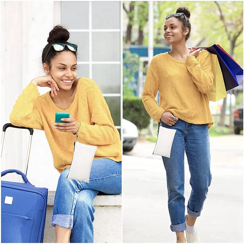 20 шт., сублимационные пустые ручки, искусственные сумки, холщовые карандаши, Женская холщовая косметичка, косметички, карандаши