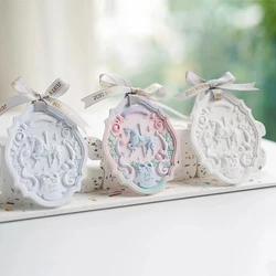 European Carousel Hanging Sign Silicone Mold, Car Pendant, DIY Organizer, Ring Tray, Aroma Plaster Relief, Creative Resin Epoxy