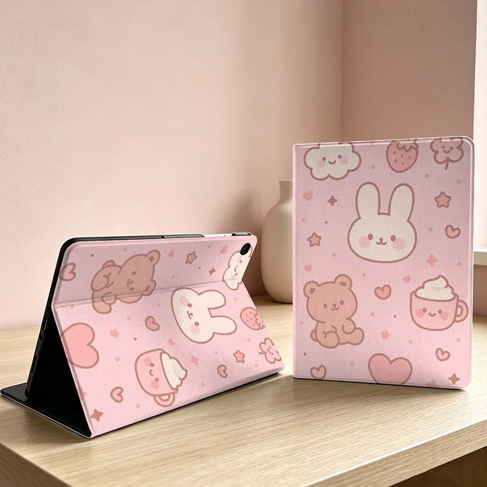 

Cartoon Rabbit Bear Pattern For Samsung Galaxy Tab S11 S10 S9 S8 S7 S6 A11 A9 A8 A7 Ultra Lite FE Plus Inch Tablet Case Soft