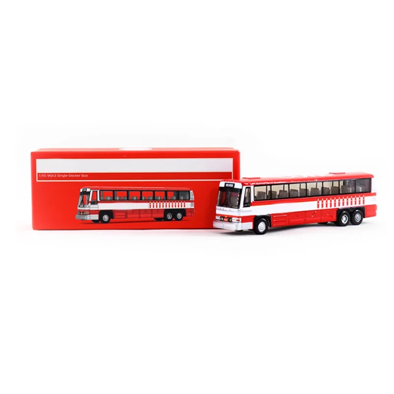 

Крошечный литой под давлением масштаб 1:110, сплав 96A3, одноэтажная модель автобуса, готовый продукт, имитация игрушки, коллекция орнаментов, статический дисплей