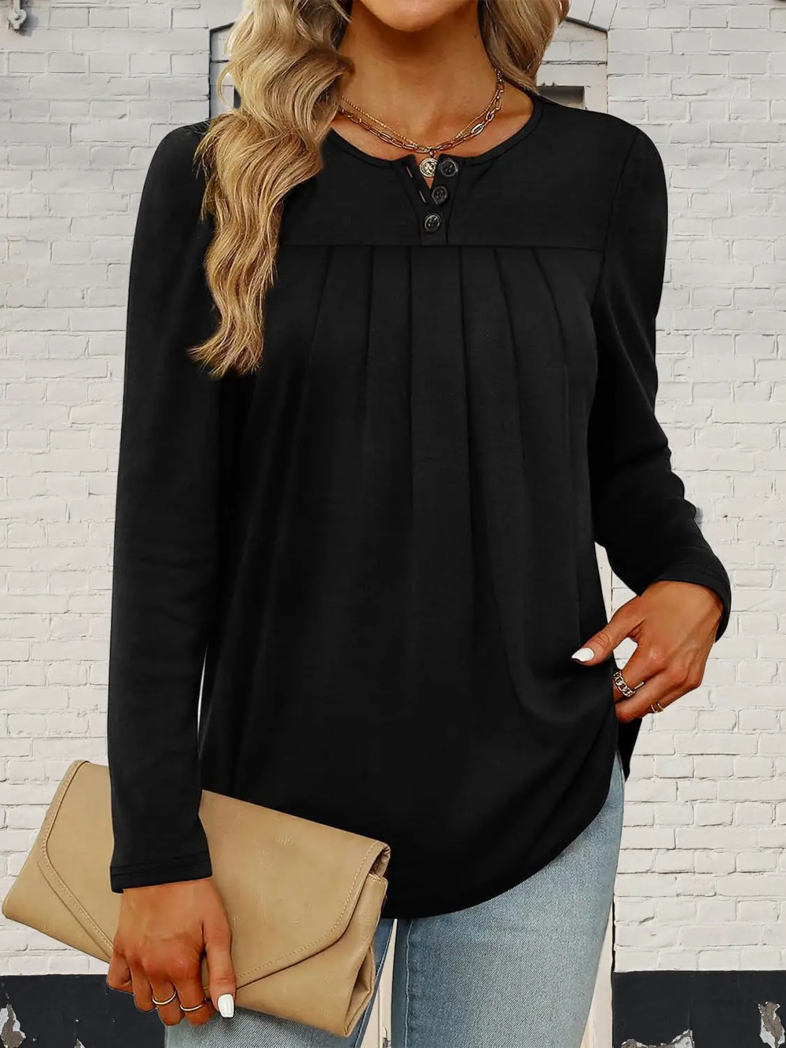 Womens Chiffon Blouse Shirt 2024 Autumn Winter Pleated Business Casual Long Sleeve Loose Fit Tunic Vintage Chic Basic Top Tee