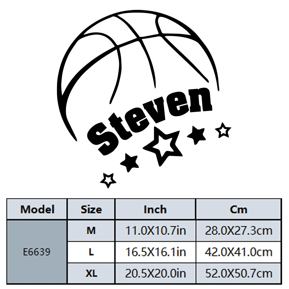1PC Excellent Basketball Personalized Text Self Adhesive Vinyl Waterproof Wall Art Decal Door Decor Vinyl Art Decal