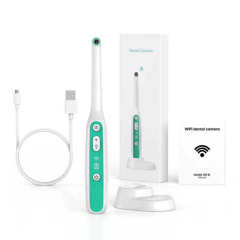 Cámara Dental inalámbrica, endoscopio Intraoral WIFI, 8 luces LED ajustables para inspección de dientes, vídeo HD, cámara Dental para dentista