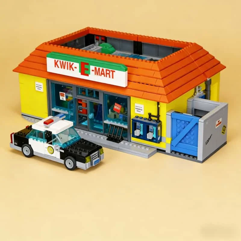 

2179 pieces of Kuaigong Supermarket Virginia Simpson Convenience Supermarket Building Block Model Adult Birthday Christmas Gift