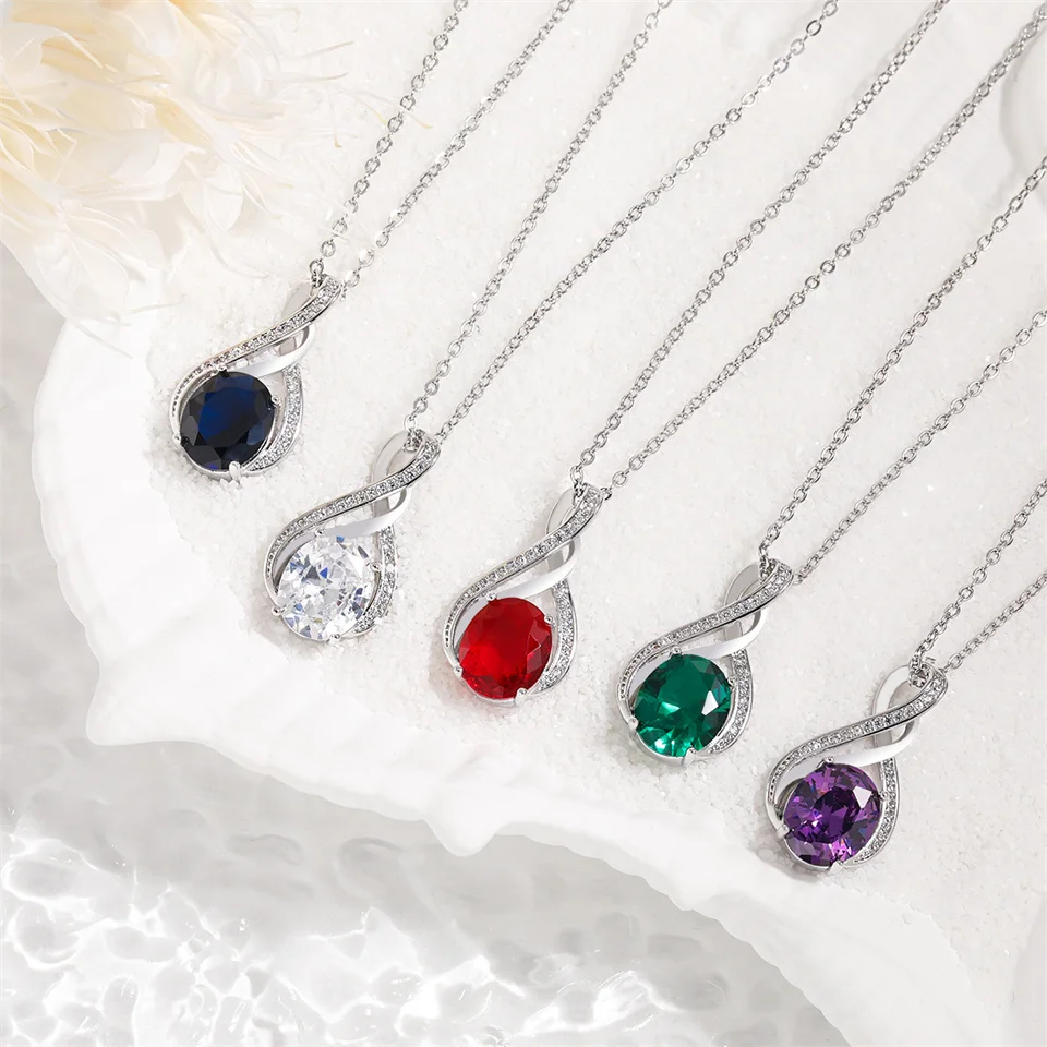 

Necklace Set For Women Stainless Steel Jewelry Star Stone High-grade Irregular S-shaped Colored Gemstone Necklace Jewelry Gifts