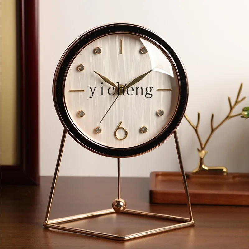 

XL living room home clock simple fashion silent pendulum desktop clock creative table clock ornament