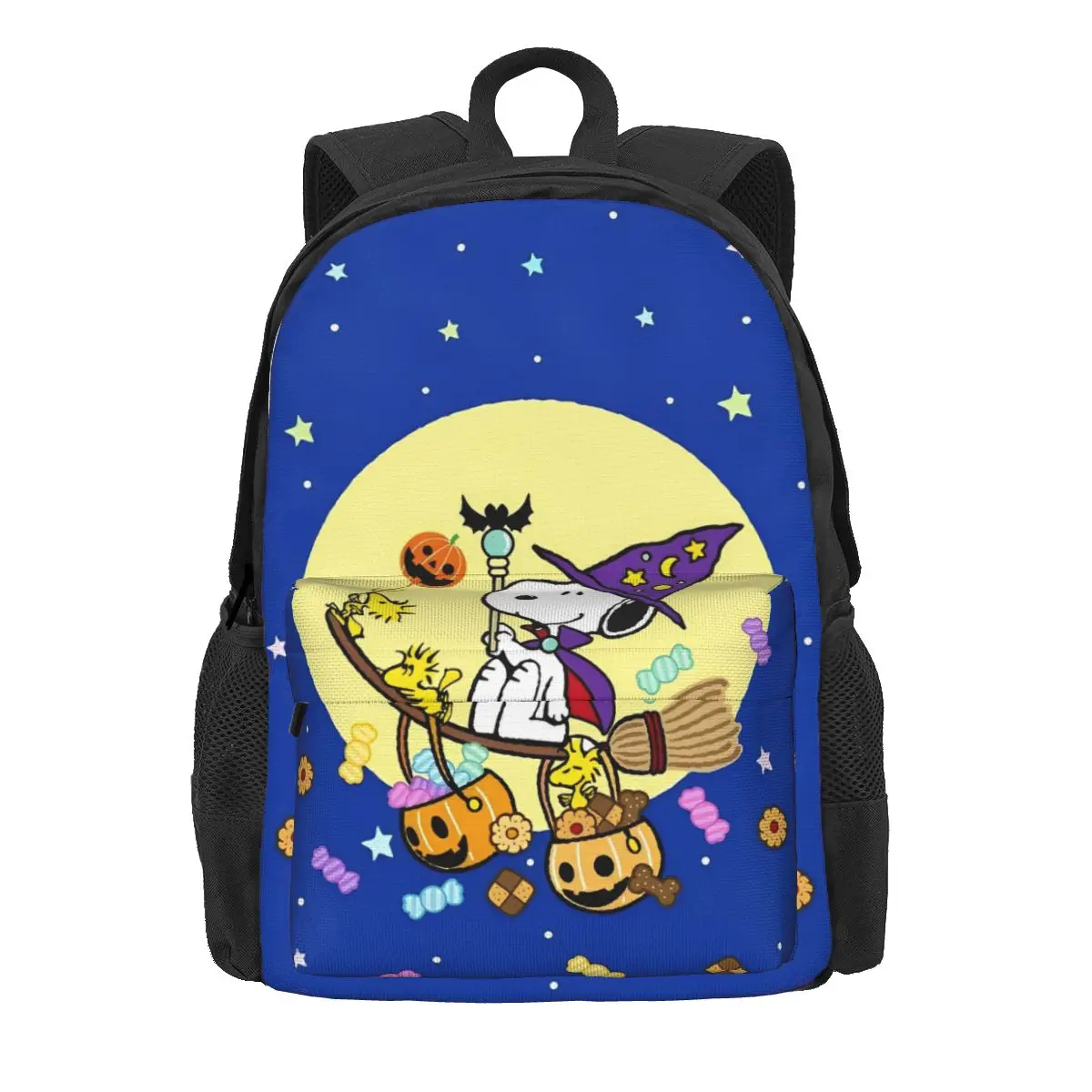 

Happy Halloween Snoopy женский рюкзак Mochila студенческая школьная сумка компьютерный рюкзак подростковый большой вместительный полиэстеровый рюкзак