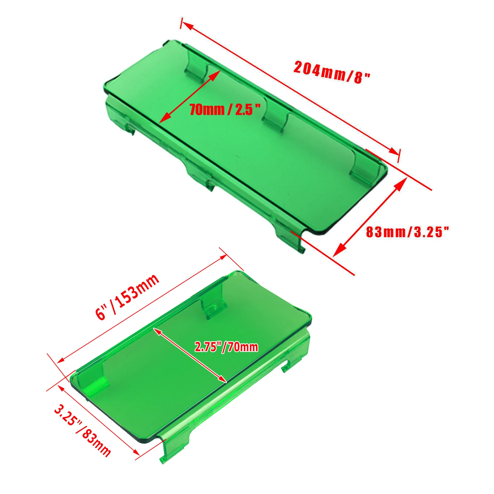 Led Light Bar Green Lens Cover Shell for 3\