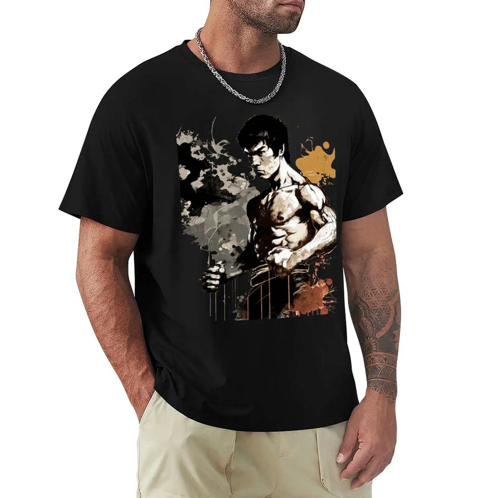 

The Dragon Warrior T-Shirt funny meme t-shirts animal prinfor boys Men's cotton t-shirt