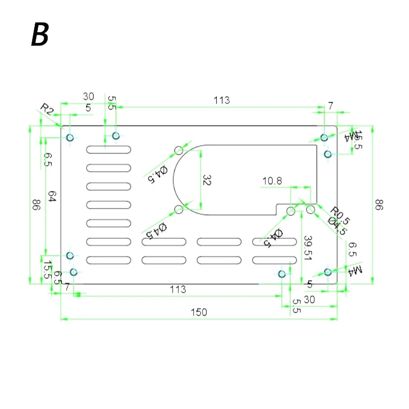 Flex 1U Naar Atx Computer Chassis Power Adapter Platealuminum Legering Vaste Plaat