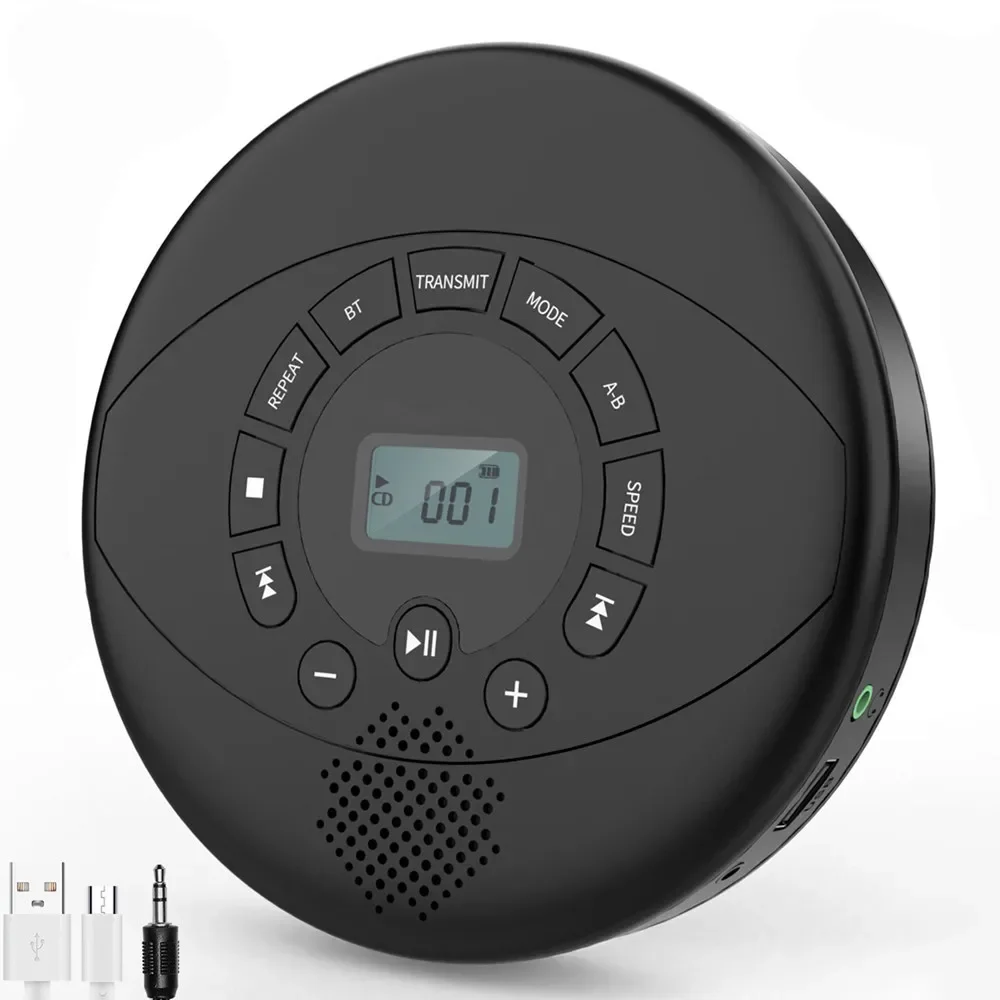 

Portable CD U Disk Player Bluetooth Speaker Learning Machine Loop Play MP3 Music Walkman Sound AUX Headphone Jack Audio Repeater