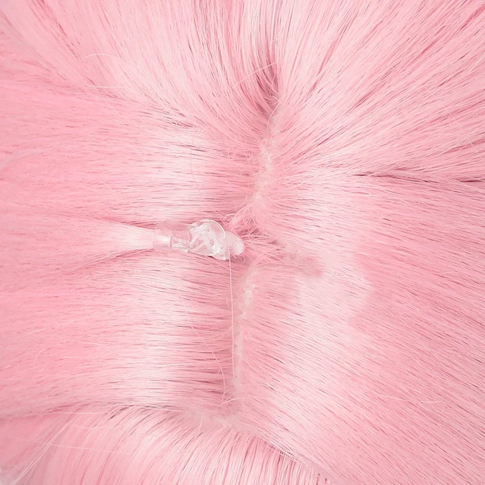 Game Arknights Goldenglow Cosplay Wig Women Long Straight Synthetic Pink Braid Fluffy Hair Wigs Halloween Party Costume Props