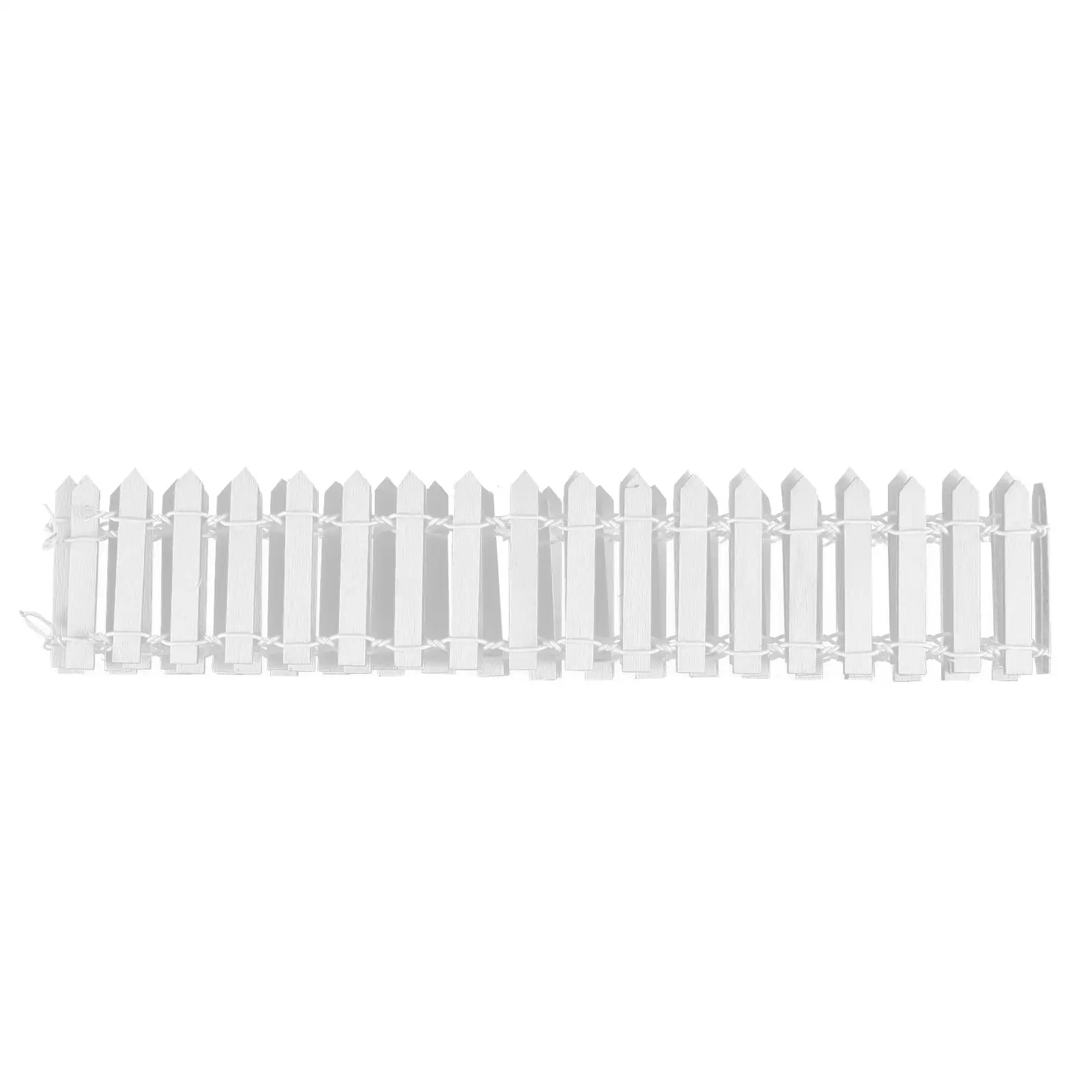 

Mini 1M Long 5CM High White Fence for Succulents Decorative Miniature Wooden Garden Fencing Model Sand Table Planter Enclosures