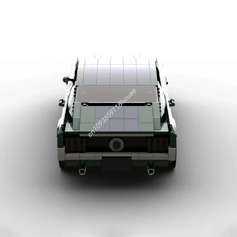 1406pc technique Super vert Mustangs Sport voiture de course Moc briques de construction blocs modèle anniversaire cadeaux de noël pour les garçons 21047