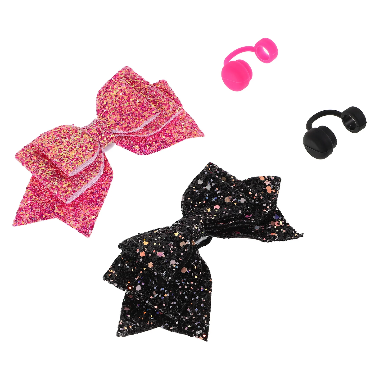 

2 set Reusable Silicone Covers Bow Topper Cute Dust-Proof Caps For Coffee Tumbler Cup Accessories Kitchen Barware Tools Bow