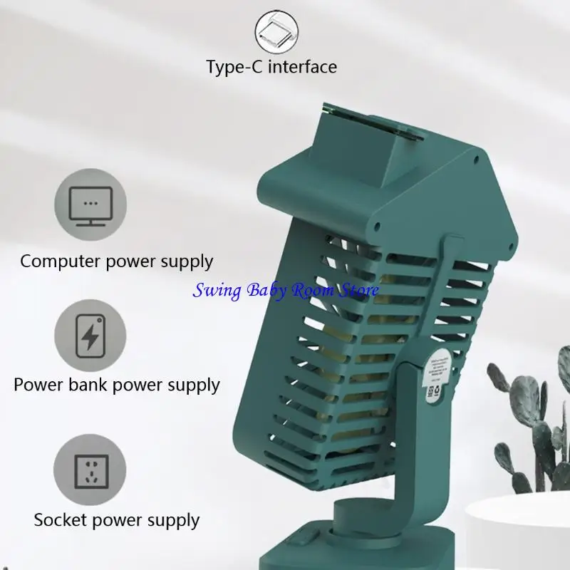

K1AD Portable Air Conditioner Cooling Fan Humidifier Air Cooler Rechargeable Desktop Air Cooler Fan for w/ Double
