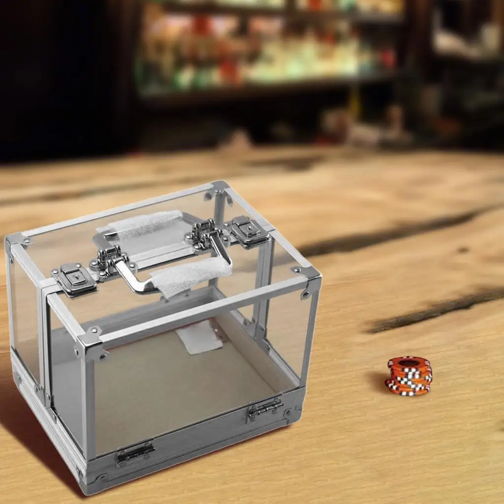 

Acrylic Chip Case Accessories 600 Chips Capacity Portable Multipurpose Transparent Display Cabinet Chip Holder Container