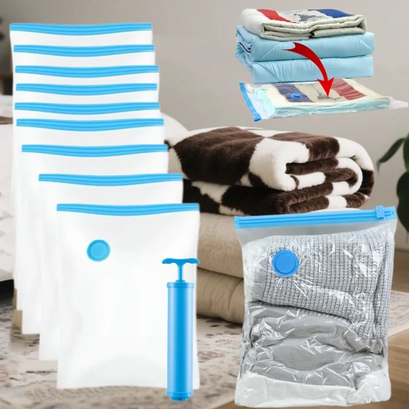 Vakuum-Aufbewahrungsbeutel, Kleiderschrank-Organizer, Vakuum-Versiegelungsbeutel, platzsparende Beutel für Kleidung, Kissen, Bettwäsche, Decke, Verpackung, Aufbewahrungsmittel