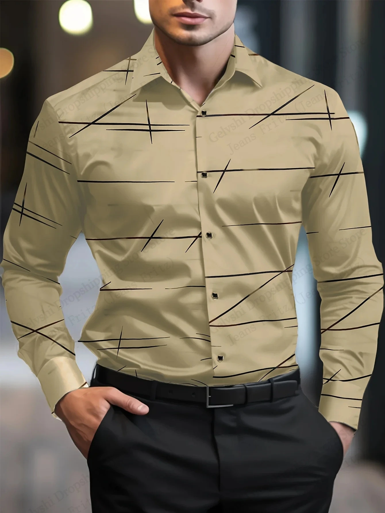 Camicia a maniche lunghe scozzese da uomo Camicia con stampa 3D a quadri Uomo Donna Moda Casual Ufficio Camicie da lavoro Camicetta da uomo firmata