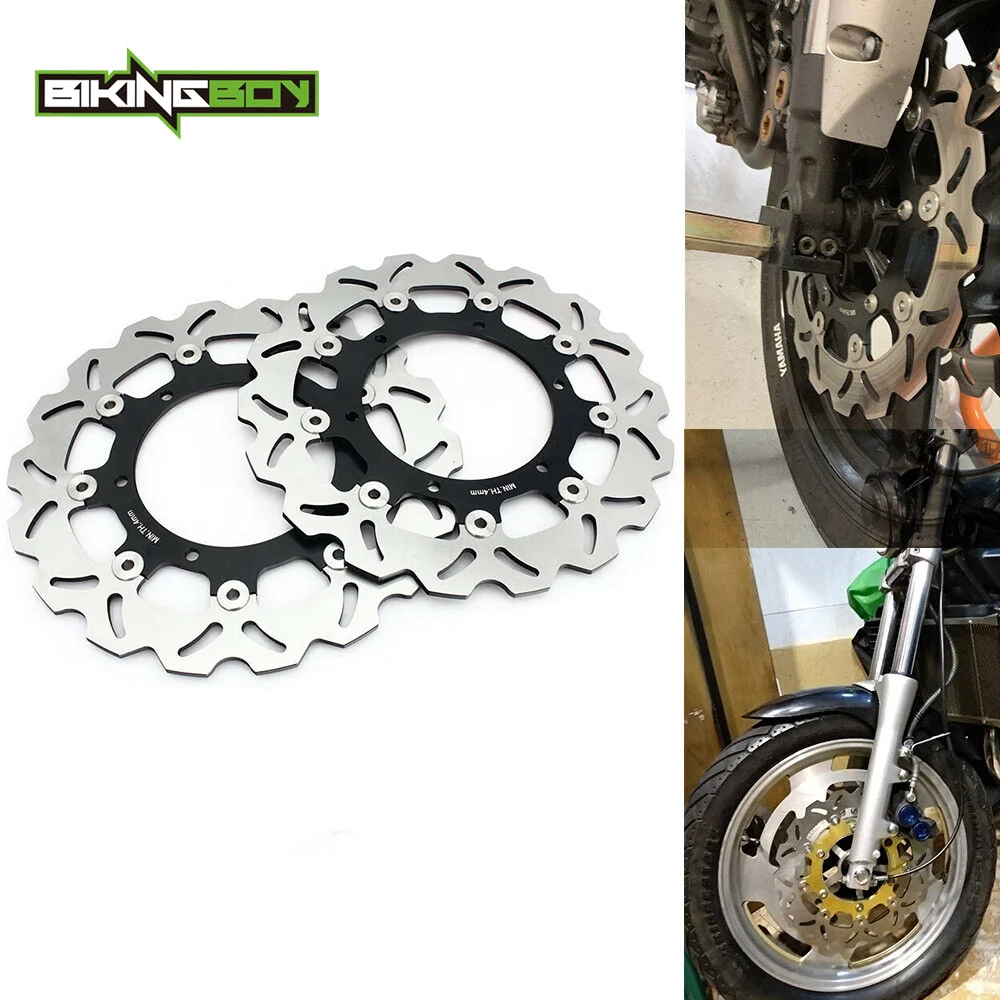 BIKINGBOY Front Brake Discs Rotors For VMX12 V-Max 1200 93-07 XVS 1100 V-Star Silverado 03-09 Dragstar Classic 00-09 01 02 04 05