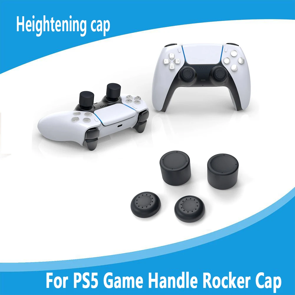 

For PS5 game handle rocker with high cap button cap for PS4 game handle four-in-one anti-slip silicone cap rocker protective cap