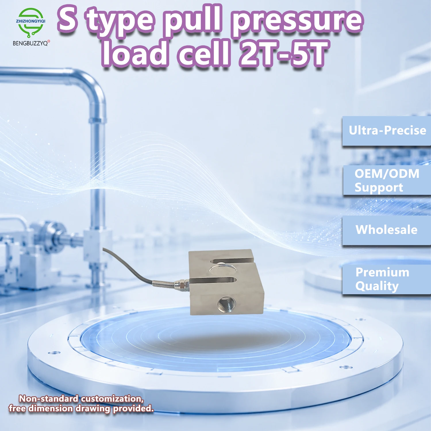 High Precision S Type Load Cell,Accuracy Reaches 0.05% Exquisite Appearance and Craftsmanship, Zemic Electrical Strain Gauge